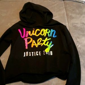 Girls Justice crop top hoodie